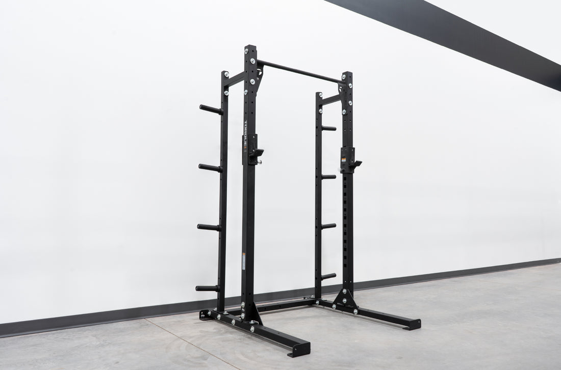 High Squat Rack with Weight Storage